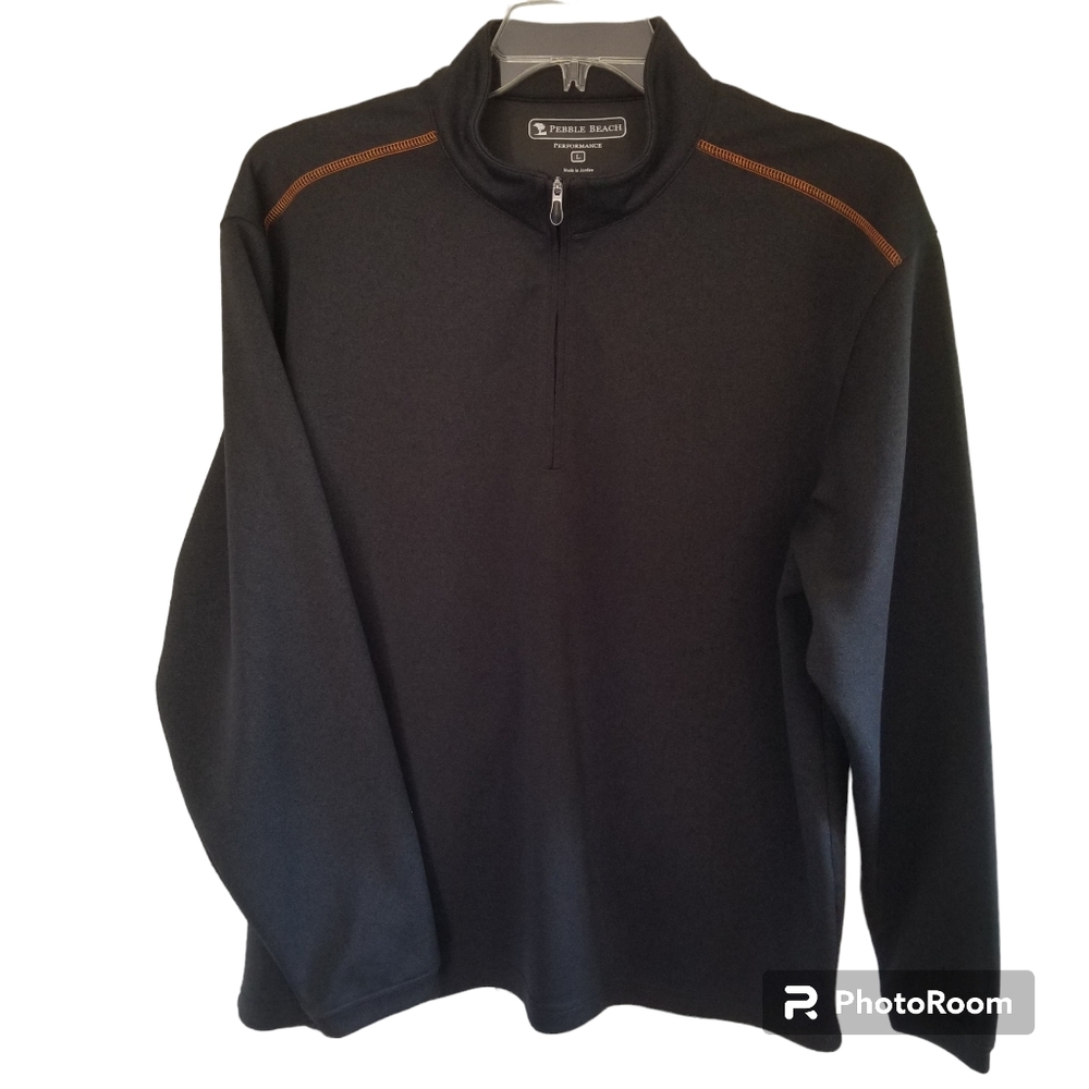 Men's Pebble Beach performance 3/4 zip pullover, sz LG Made in Jordan